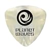 Planet Waves White Pearl Celluloid Guitar Picks, 10 pack, Light, Wide Shape