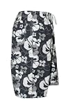 Boys Swim Trunks with pockets. Black/White Floral Sizes M-SM