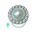 Eyeglass Holder Brooch with Crystals Bezel