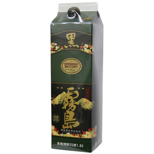 芋焼酎　黒霧島チューパック 25度　1800ml 霧島酒造