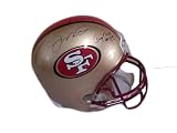 Joe Montana and Jerry Rice Autographed Full Size San Francisco 49ers Replica Helmet w/ Proof Photo