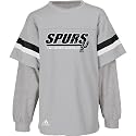 adidas San Antonio Spurs Kids (sizes 4-7) Faux Layered Long Sleeve T-Shirt