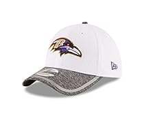 NFL Baltimore Ravens 2016 Training Camp Team Color 39THIRTY Stretch Fit Cap, Small/Medium, White/Gray Heather

