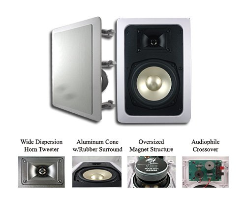 Best Price MA Audio MAQ-541-ALH20 Home Theater In Wall Surround Sound Speakers