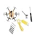 JJRC H20 Nano Hexacopter 2.4G 4CH 6Axis Headless Mode RTF RC Quadcopters with 4 LED lights and 2 batteries Red (Golden)