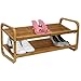 Oceanstar 2-Tier Bamboo Shoe Rack, Natural