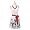Red Roses Applique Dress (Small Petite)