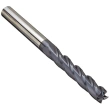 Melin Tool CCMG-E Solid Carbide Square Nose End Mill, General Purpose, AlTiN Coated, Single Cut, Multi-Flute, Center Cutting