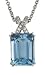 18k White Gold Aquamarine and Diamond Pendant (16.10 ct aquamarine, 0.12 cttw diamonds)