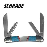 Schrade 4TUH Classic Uncle Henry Turquoise and Pearl Master Tobacco