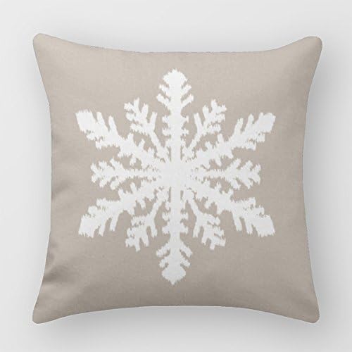 Mascow Christmas Snowflake Square Cushion Covers Christmas Throw Pillow Covers 16