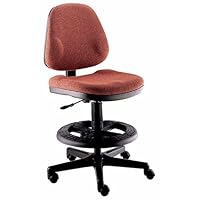 Office Master BC47 Burgundy Fabric Wide Body Drafting Bar Counter Stools Chairs