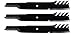 USA Mower Blades (3) Mulching for Exmark 103-6383, 103-6393-S, 60