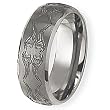 Tungsten Carbide Ring with Tribal Design (8.0 mm) - Sizes 7-13