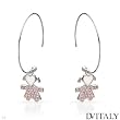DV ITALY Stylish Hoops Earrings With 1.50ctw Cubic zirconia Beautifully Designed in 925 Sterling silver. Total item weight 5.7g Length 49mm