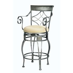 Click here to buy Cadiz Bar Stool Beige Fabric Antique Pewter by Home Decorators Collection.