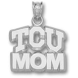 Texas Christian Univ Tcu Mom Arched Pendant (Silver)