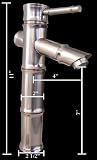 New Brushed Nickel Bamboo Facuet Vessel Sink Faucet Bath
