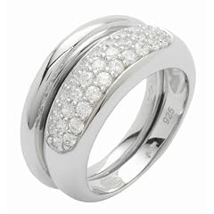 Fossil Damen-Ring 2-teilig 925 Sterling Silber Zirkonia Gr.18 JF17096040