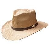 Barmah Crushable Straw Panama Hat, Putty