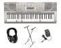 Casio LK-270 Premium Lighted Keyboard Pack with Power Supply, Keyboard Stand and Professional Closed Cup Stereo Headphones