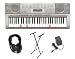 Musical Instruments : Casio LK270 Premium Pack with Power Supply, Keyboard Stand and Professional Closed Cup Stereo Headphones