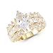 Cheap Marquise Engagement Ring Anniversary CZ Cubic Zirconia 14k Yellow Gold On Sale