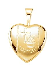 Sterling Silver Baptism Heart Locket