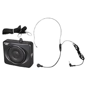 PYLE-PRO PWMA60UB 50 Watts Portable USB Waist-Band PA System with Headset Microphone, Rechargeable Batteries (Color Black): Musical Instruments