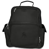 MLB Miami Marlins Black Leather Large Computer Backpack