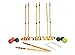 Triumph 6-Player Beginner Backyard Croquet Set Includes 6 Wood Mallets, 6 Balls, and Carry Bag