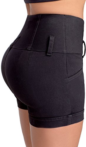 Lowla Butt Lifting Stretch Jean Shorts High Waisted Denim Shorts Mujer con Faja