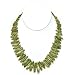 18-inch Stonehenge Moss Green Pearl Necklace with Pearl Drop Earrings