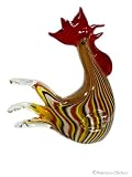 8 Art Glass Hand Blown Rooster Figurine Statue