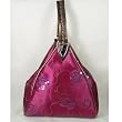 Triangular Synthetic Silk Clutch Handbag - Pink