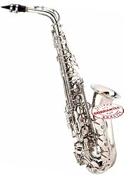 Merano Alto Saxophone Silver with Case, WALSAX-S