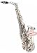 Merano Alto Saxophone Silver with Case, WALSAX-S