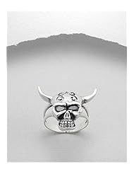 Black Skull CZ Ring In 92.5 Sterling Silver
