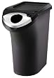 simplehuman Recycler, Front Load, Plastic, 6 Gallons, Black