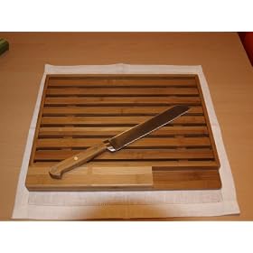Jd Diffusion - T772 - Planche � pain Bambou + Couteau Inox - 37x30 cm