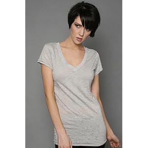 Buy Alternative Apparel The Diane V-Neck Tunic in Silver,Tops (S S) for Women by Alternative