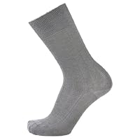 ナイガイ Cool Socks(クールソックス)瞬間冷却 無地リブクルーソックス・メンズ 2382-126(ミドルグレー)