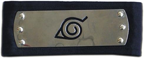 ZeroMart Black Naruto Leaf Village Konoha Metal Plated Cosplay Headband