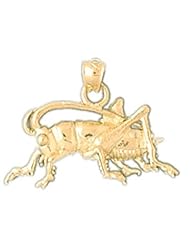Dazzlers Solid 14k Gold Grasshopper Charm Pendant Available in three colors from jewelsberry (weights: 2.2 grams only)