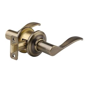 Yale YR11NW-5 YH Collection Passage Lockset with Norwood Lever, Antique Brass