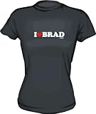 I Heart (Love) Brad Women's Tee Shirt Large-Red-Regular Fit