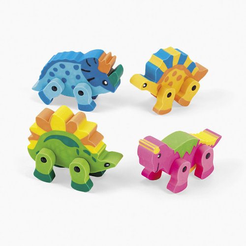 Dinosaur Moveable Erasers (1 dz)