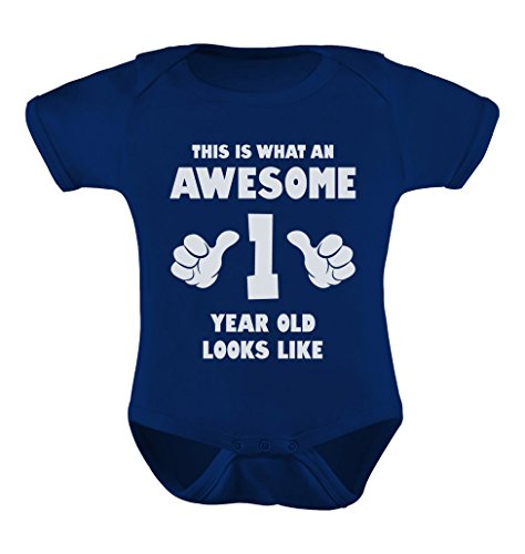 TeeStars - This Is What an Awesome One Year Old Looks Like Funny Baby Onesie