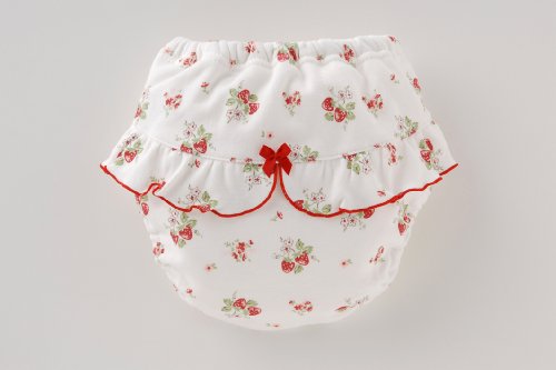 (チャックル) chuckle *Sweetgirl**フリルりぼん付き4層吊り式トレーニングパンツ レッド 80cm C6611-80-21
