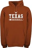 Texas Longhorns Dark Orange Baseball Hooded Sweatshirt